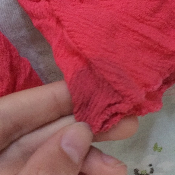 Coral Pink Blouse With Flare Sleeves - Picture 4 of 7